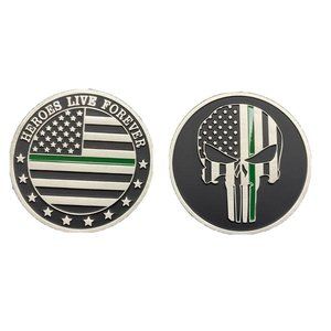Federal Punisher Challenge Coin with Thin Green Line - New!